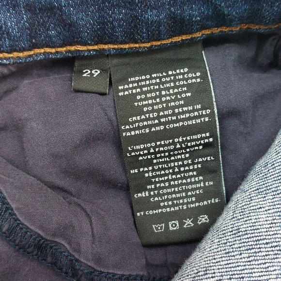 J BRAND WOMEN'S JASPER BLUE MID RISE SKINNY DENIM JEANS SIZE 29 *SEE NOTES * - Picture 8 of 10